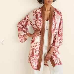 SOFT SURROUNDINGS JAKARTA OPEN KIMONO STYLE TOP SIZE S/M